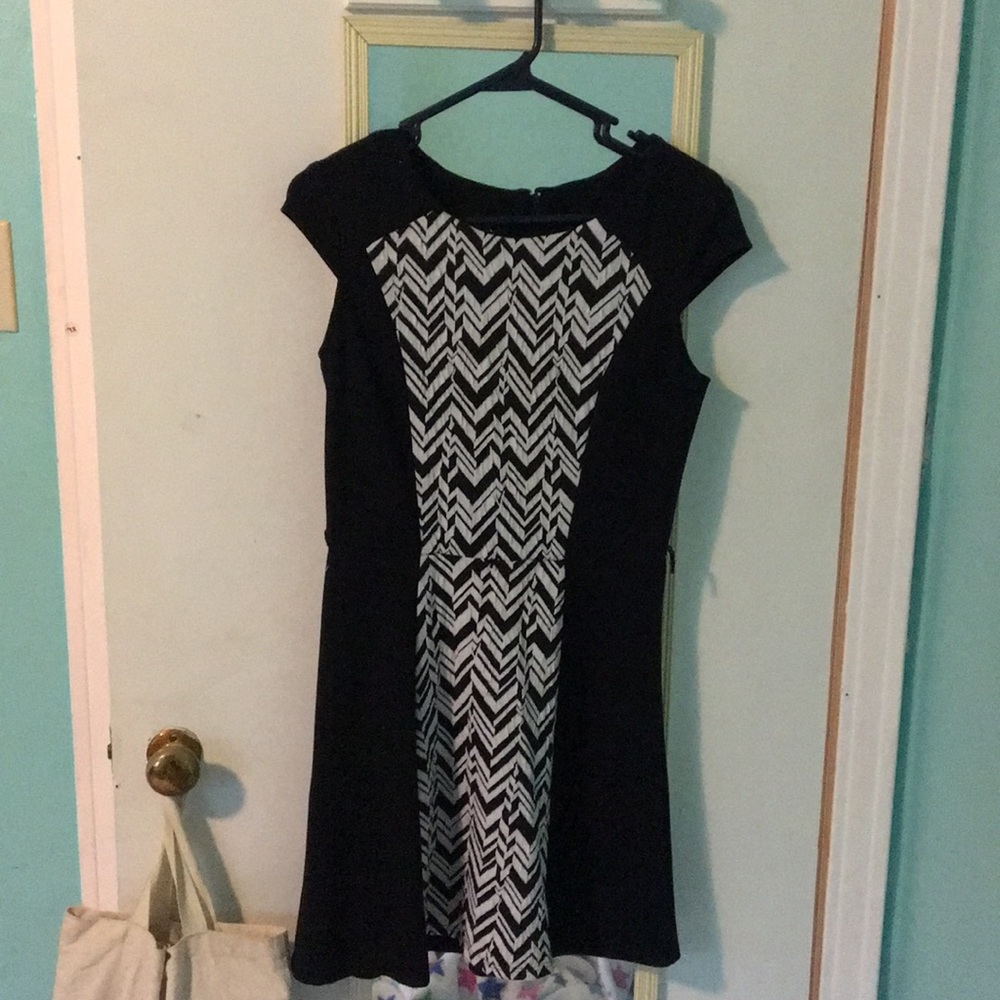 A-line style black dress